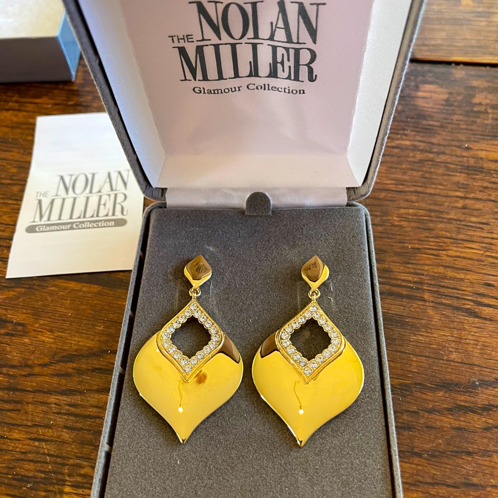 Nolan Miller Gold And Silver Geometric Drop Earrings 27$